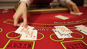 Grafik distribusi kartu pada meja blackjack live sensasi777